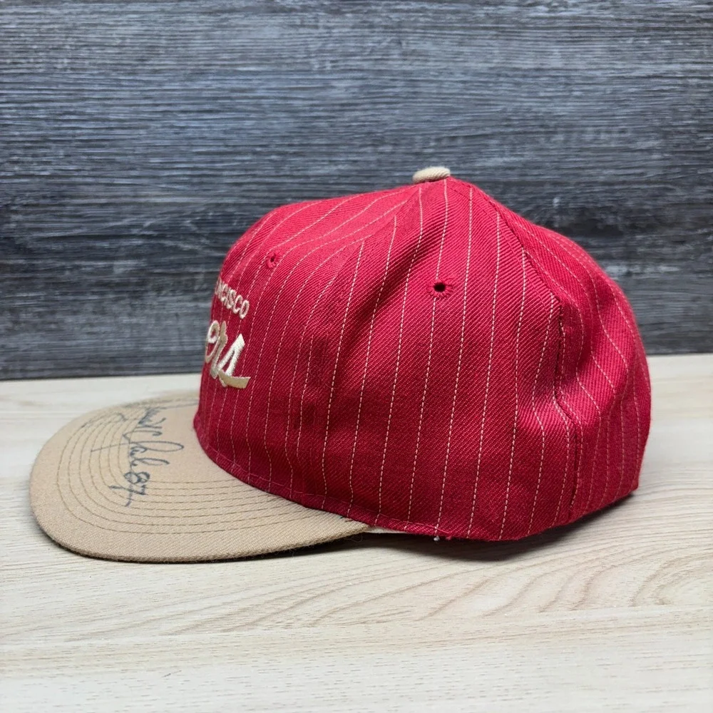 Vintage San Francisco 49ers Hat Sports Specialties Script Pinstripe Dwight Clark